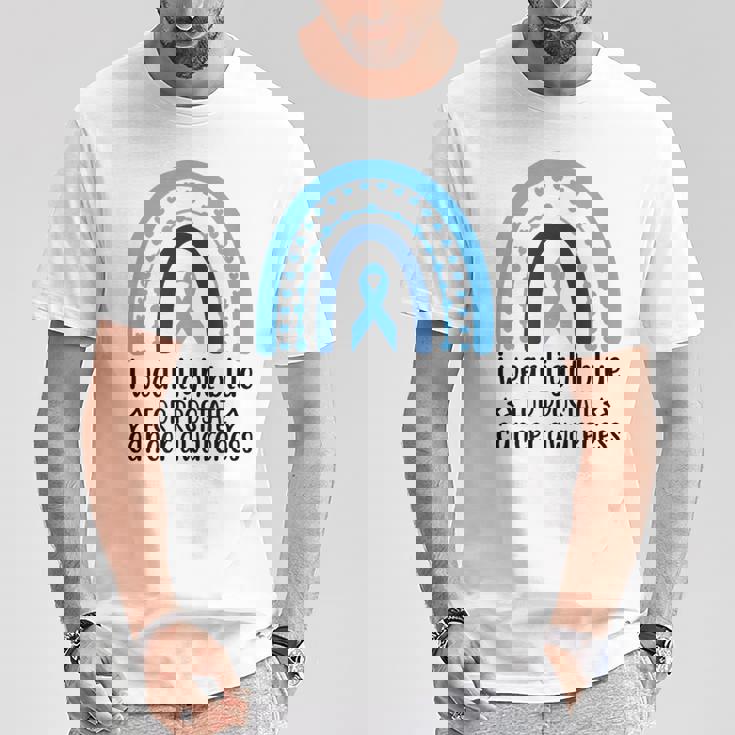 前立腺がん啓発 ライトブルー アーチ Tシャツ 面白い贈り物