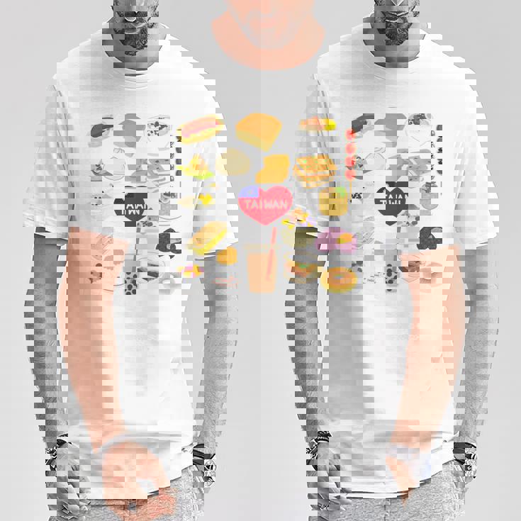 台湾の味 グルメ 国旗 ローカルフード 長袖tシャツ Tシャツ 面白い贈り物