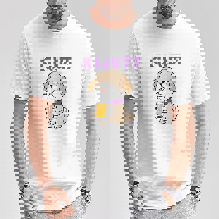 喜寿祝い ビール好き 酒好き 犬好き 父 母 男性 女性 77歳お祝い かわいい おもしろ 長袖tシャツ Tシャツ 面白い贈り物