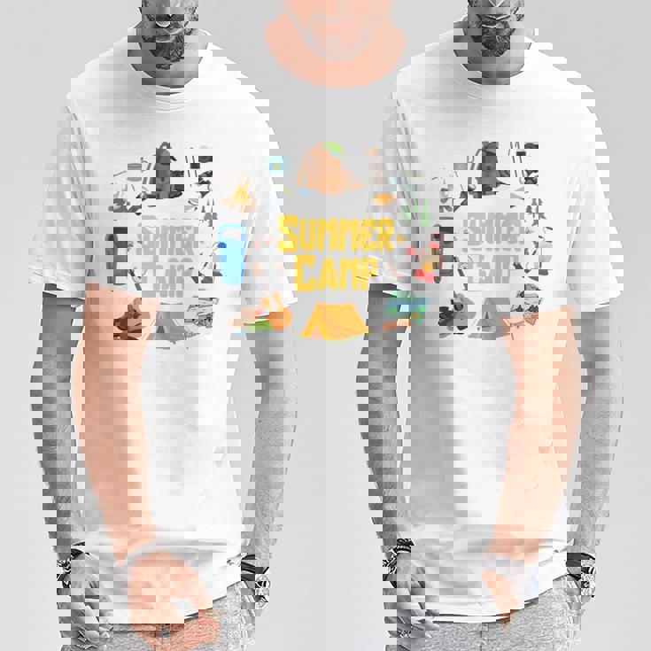 夏のキャンプ旅行 キャンパー キッズ 女の子 男の子 お揃い 長袖tシャツ Tシャツ 面白い贈り物