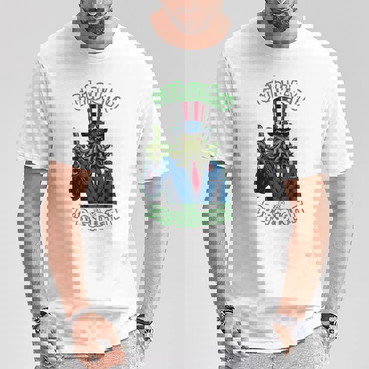 大統領のためのクトゥルフ 長袖tシャツ Tシャツ 面白い贈り物