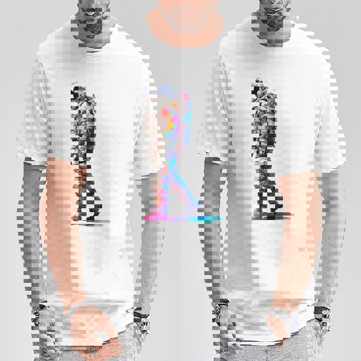 宇宙飛行士 宇宙モチーフ カラフル 宇宙飛行士 Tシャツ 面白い贈り物