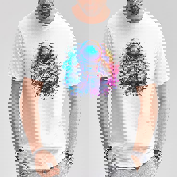 宇宙飛行士宇宙ギフト 科学ギフト 面白い宇宙ゲーマー Tシャツ 面白い贈り物