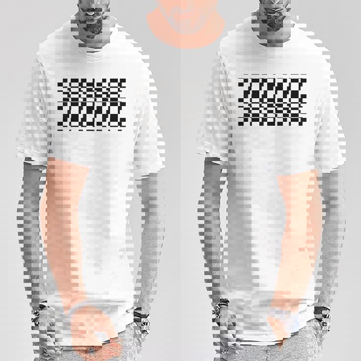 市松模様 チェッカーボード チェック カーレース フラッグパターン Tシャツ 面白い贈り物