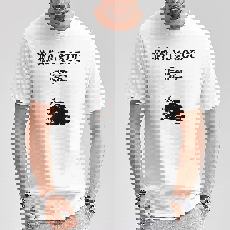 帰れ猫がいるので邪魔しないでデザイン Tシャツ 面白い贈り物