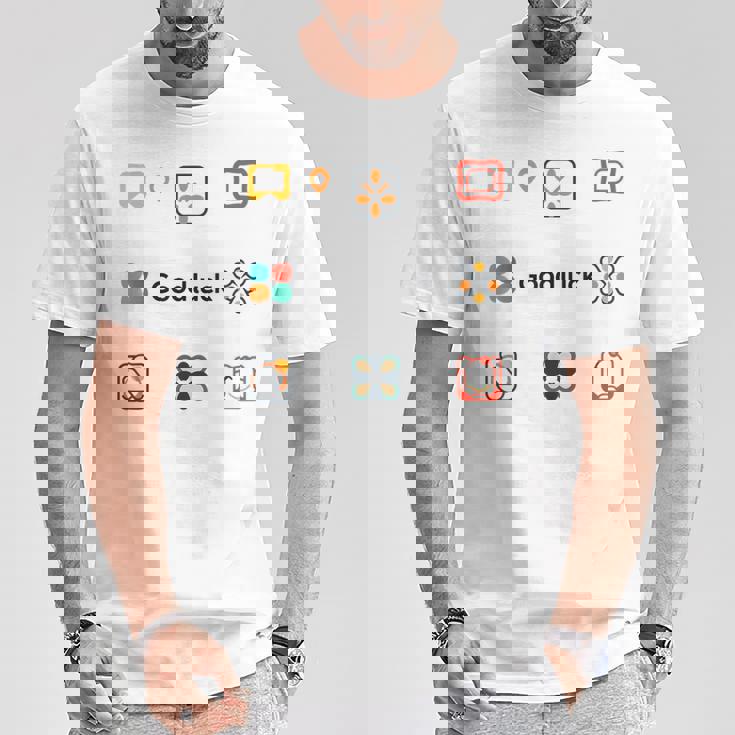 幸運を Good Luck！ロゴ アイコン 3 Tシャツ 面白い贈り物