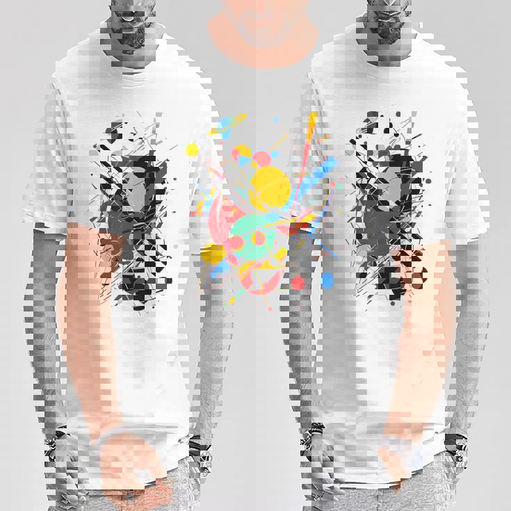 幾何学 抽象 カラフル アート グラフィック 幾何学模様 Tシャツ 面白い贈り物