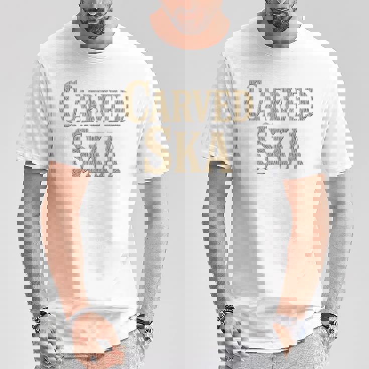 彫刻スカ 長袖tシャツ Tシャツ 面白い贈り物