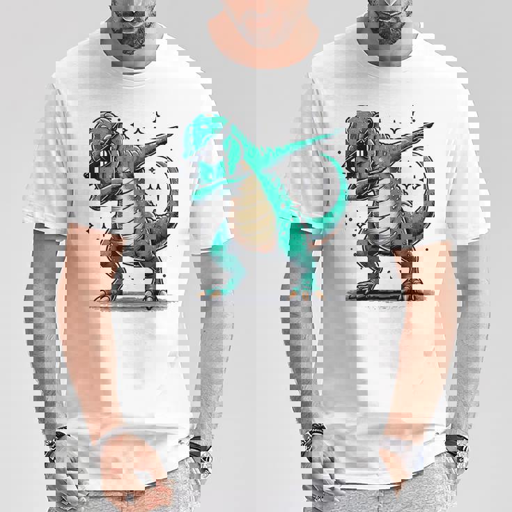 恐竜 ダビングサングラス ダブダンス Tシャツ 面白い贈り物