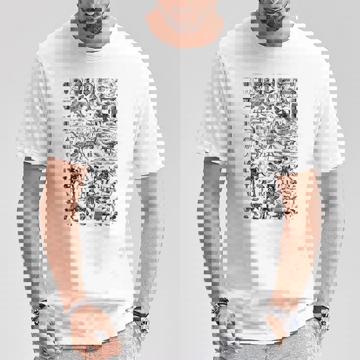 恐竜の化石 T-Rex 古生物学 ヴィンテージ 考古学 ギフト Tシャツ 面白い贈り物