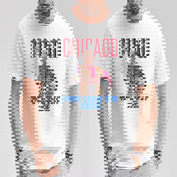 教皇レオンxiv 2025 – シカゴ初のアメリカ教皇デザイン Tシャツ 面白い贈り物