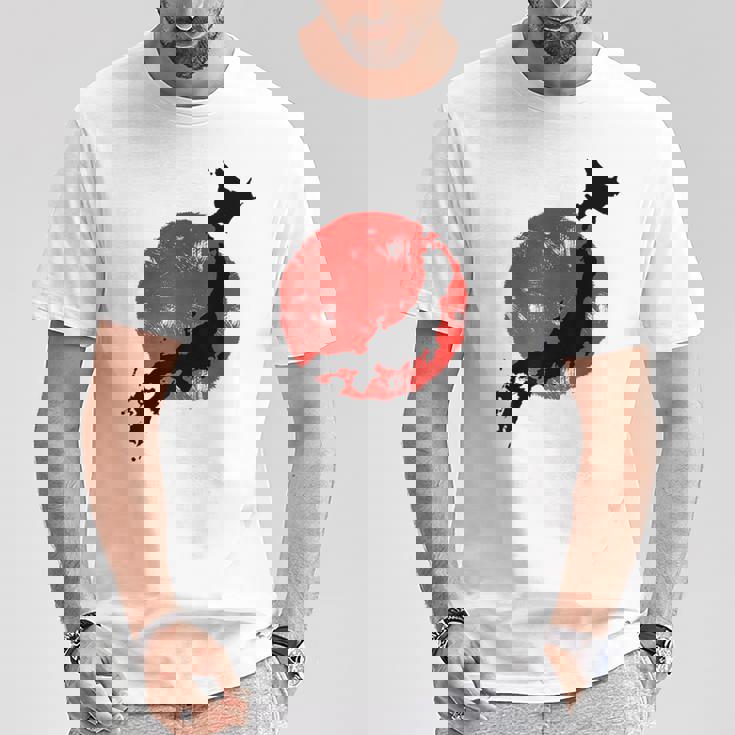 日本 赤 太陽 日本 列島 地図 かっこいい 国旗 スタイル Tシャツ 面白い贈り物