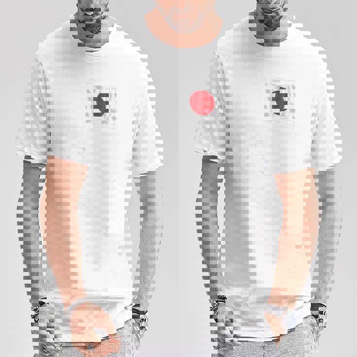 日本代表 ひの丸 日本国旗ポール 裏 Tシャツ 面白い贈り物