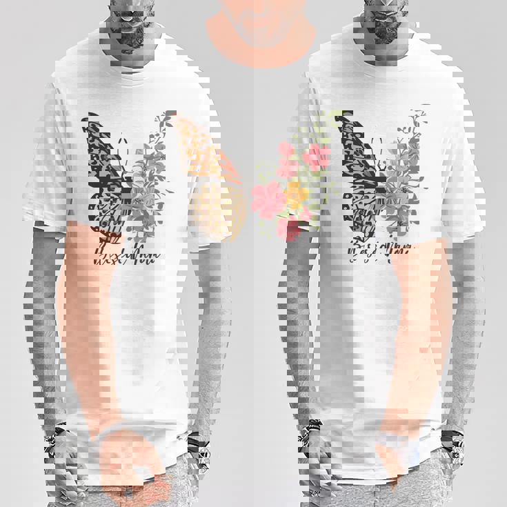 最高のママ史上最高の母の日祝福されたママ 長袖tシャツ Tシャツ 面白い贈り物