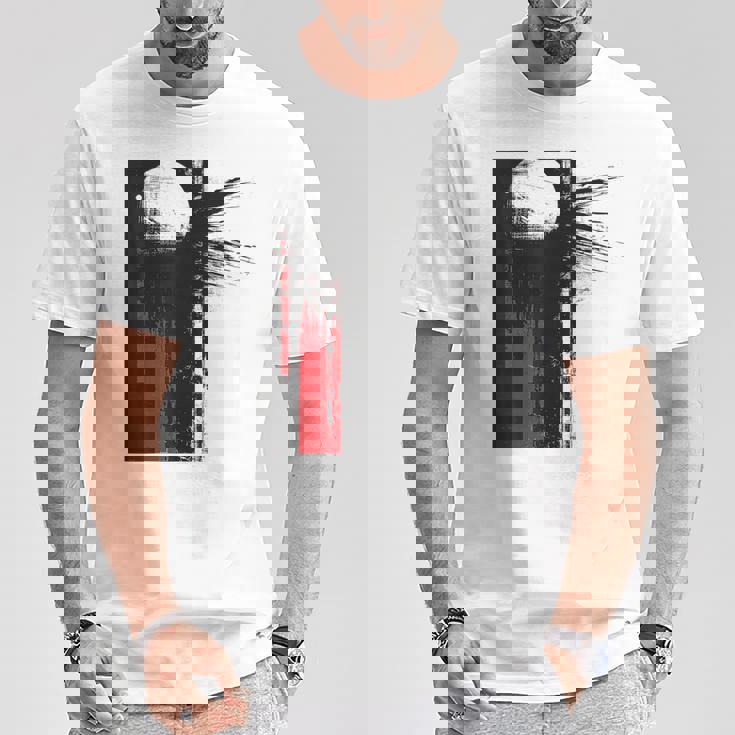 月 抽象 モチーフ 描画 アートワーク 絵画 月 Tシャツ 面白い贈り物