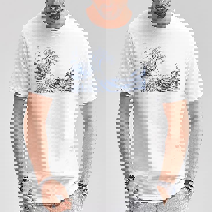 有名ヴィンテージアート グレートウェーブ 葛飾北斎 おしゃれ Tシャツ 面白い贈り物