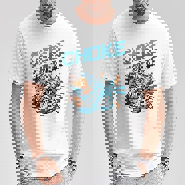 柔術 チョーク エムアウト 格闘技 柔術 Tシャツ 面白い贈り物