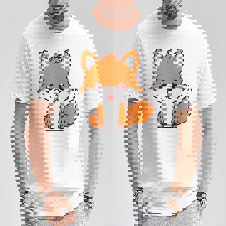 森のかわいい面白いキツネの子動物は小さなキツネが大好きです Tシャツ 面白い贈り物