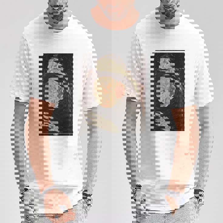 死んだ母 エゴン・シーレ作 1910 長袖tシャツ Tシャツ 面白い贈り物