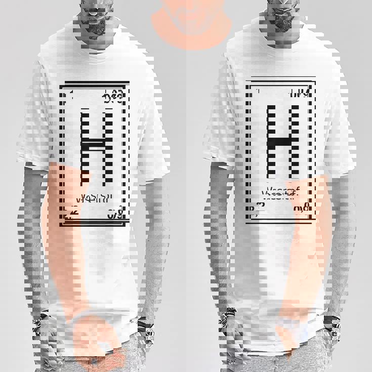 水素シンボルコスチューム。 Tシャツ 面白い贈り物