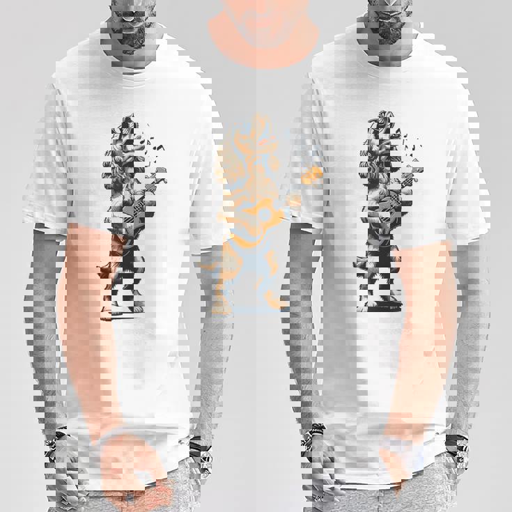 犬 演奏 ギター 歌う アメリカン コッカー スパニエル 面白い Tシャツ 面白い贈り物