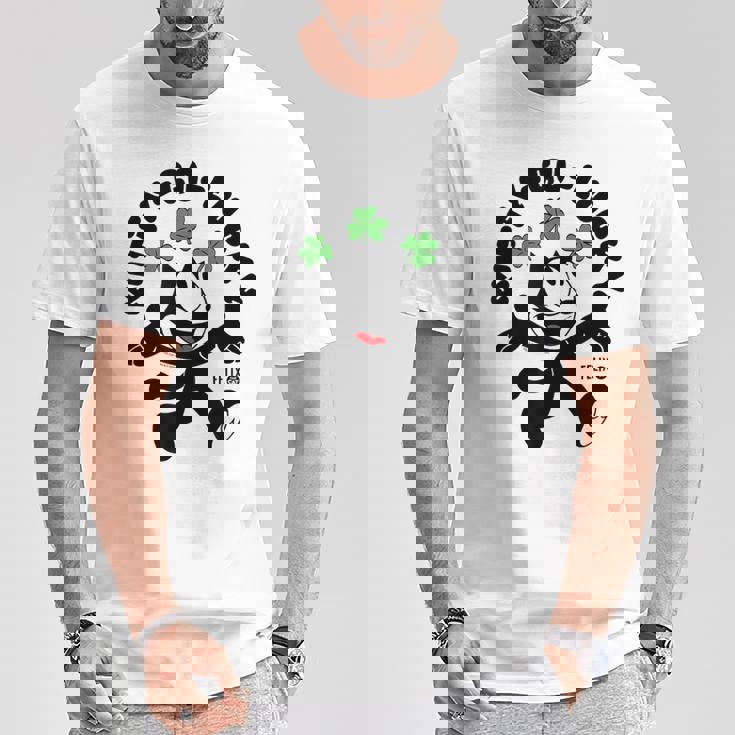 猫フェリックス キティ ゴーラッキー Tシャツ 面白い贈り物