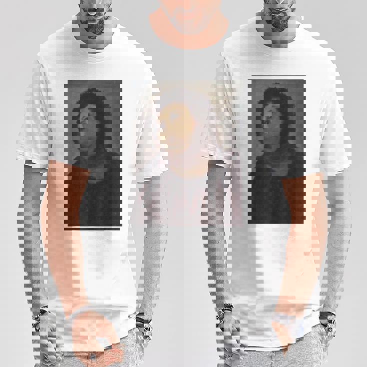 猿のイエスの絵、台無しにされたキリスト、フレスコ、ボッチドアートミーム。 Tシャツ 面白い贈り物