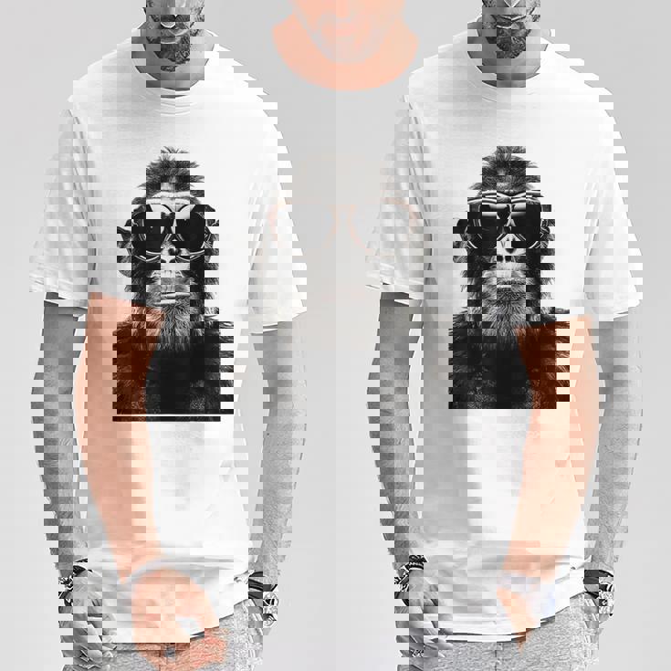 猿の恋人 アート 図面 動物 抽象 グラフィック 猿 Tシャツ 面白い贈り物