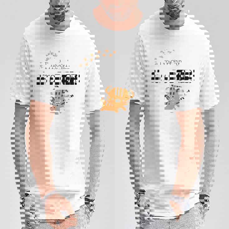 私は虎だ！ロア！ Tシャツ 面白い贈り物