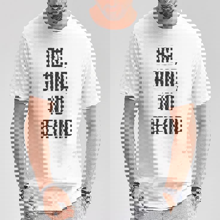 立ち上がって、頑張って、優しくして、ジム、ハッスル、成功、モチベーション Tシャツ 面白い贈り物