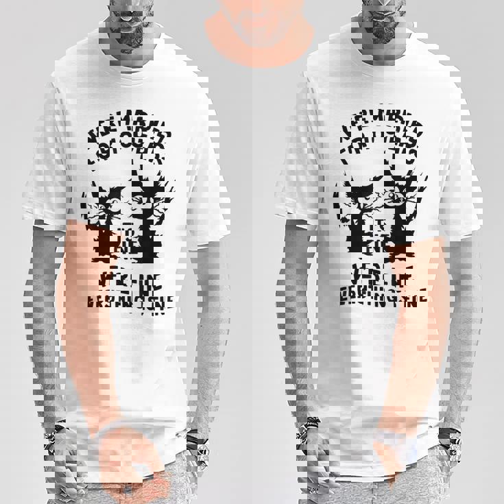 結婚10周年記念日 結婚10年目 いい猫 面白い Tシャツ 面白い贈り物