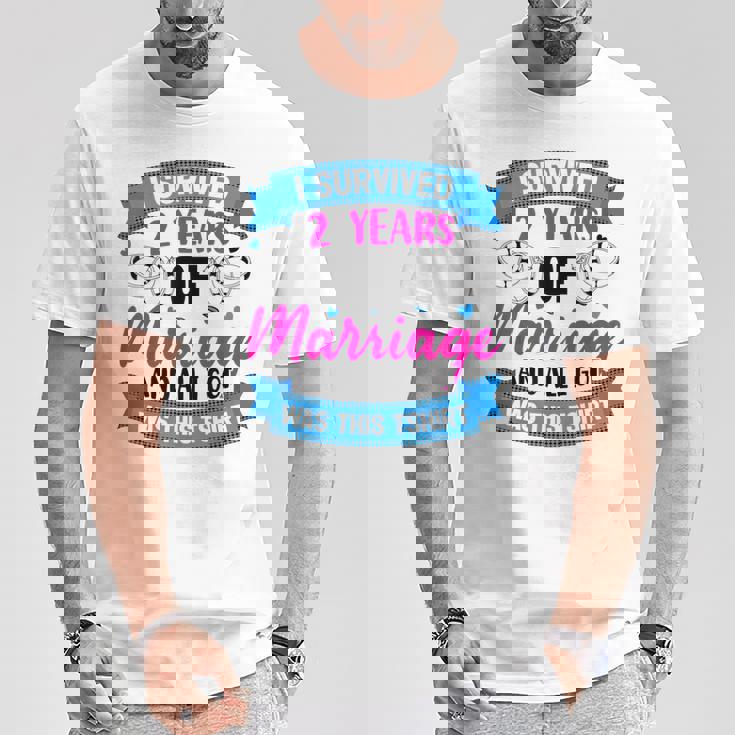 結婚2年 結婚2周年 Tシャツ 面白い贈り物