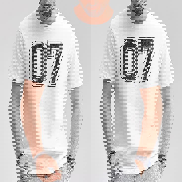 背中に07番 Tシャツ 面白い贈り物