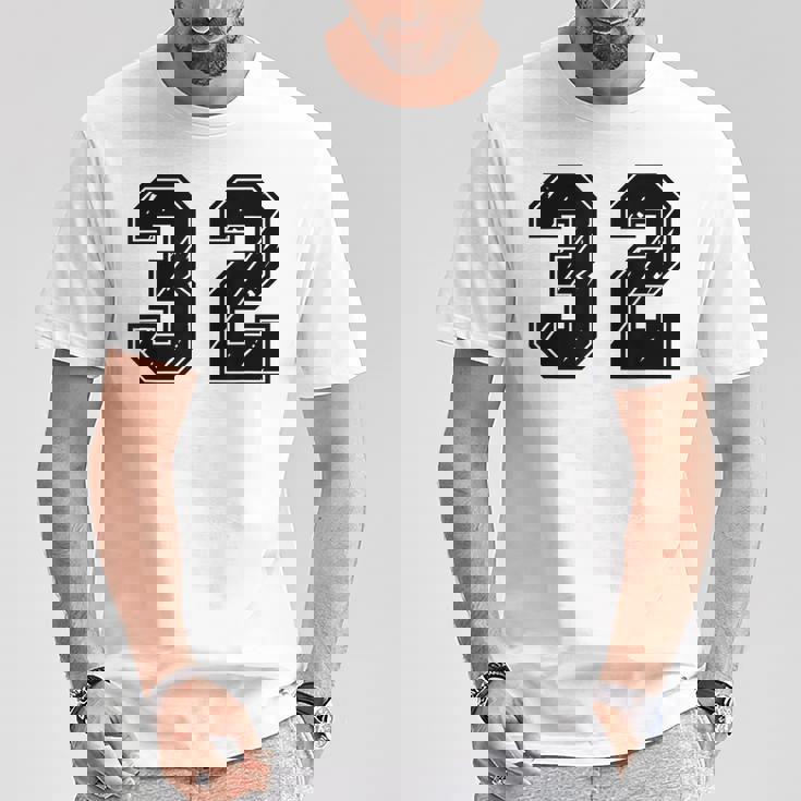 背番号 32 チーム短大スポーツ背番号付きユニフォーム Tシャツ 面白い贈り物
