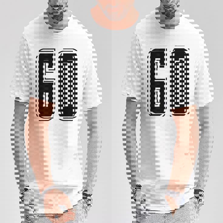 背番号 60 チーム短大スポーツ背番号付きユニフォーム Tシャツ 面白い贈り物