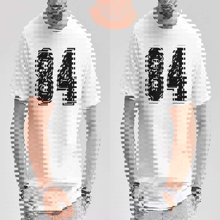 背番号 84 チーム短大スポーツ背番号付きユニフォーム Tシャツ 面白い贈り物