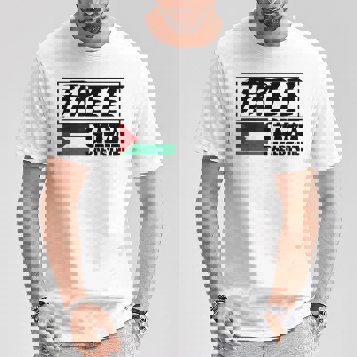 自由ガザ パレスチナ パレスチナ 国旗 自由パレスチナ ガザ Tシャツ 面白い贈り物