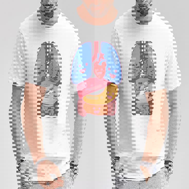 解剖学 生理学 心臓 肺 生命 器官 イラスト Tシャツ 面白い贈り物