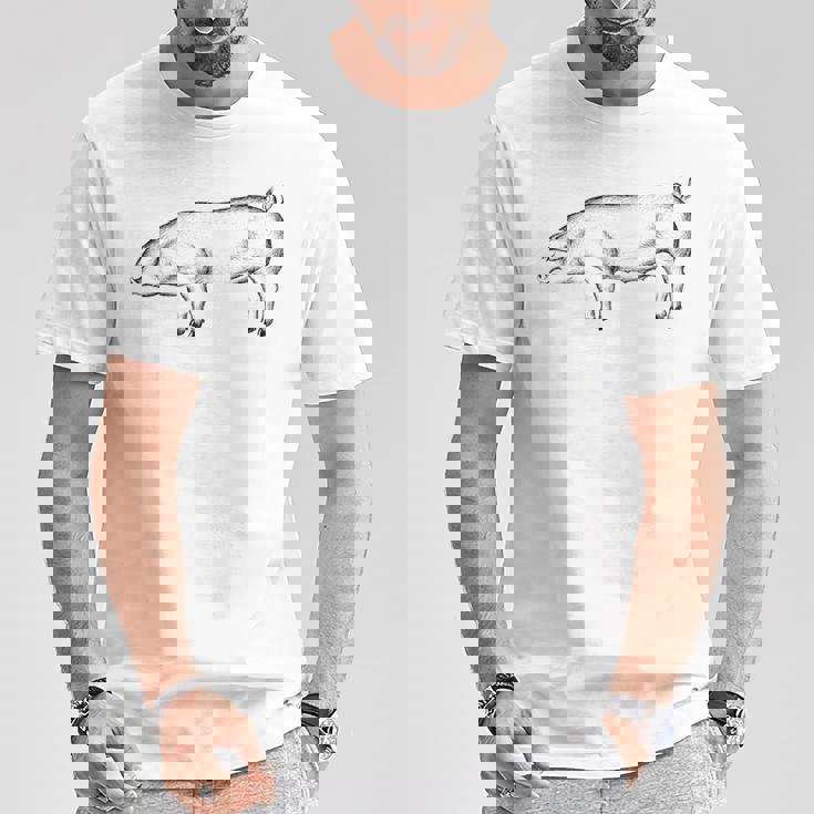 豚 豚モチーフ ピグレット 農家 農家 Tシャツ 面白い贈り物