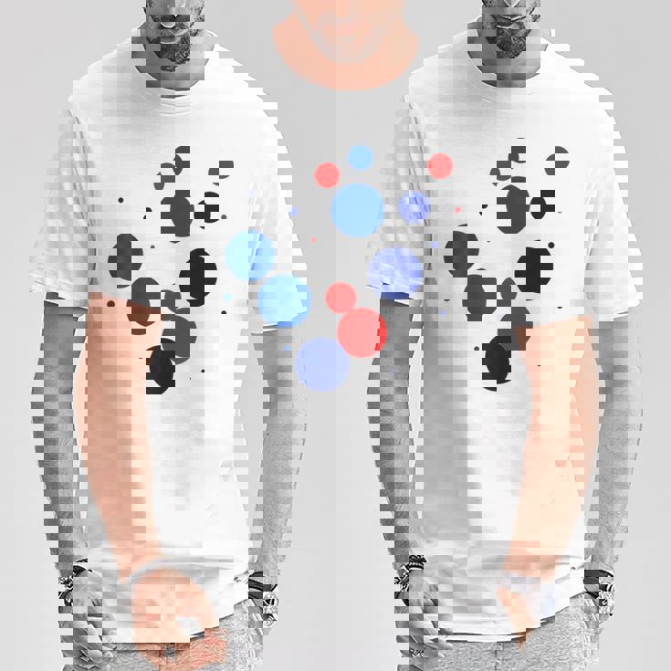 赤 青 ドット イベント 家族 お揃い Tシャツ 面白い贈り物