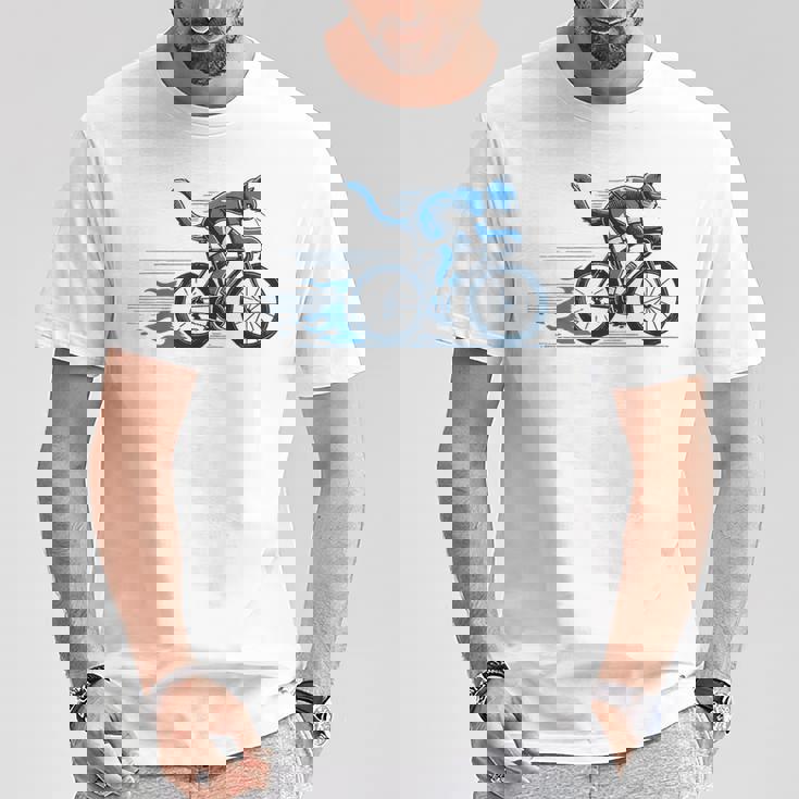 趣味のサイクリストのためのおしゃれな面白いロードバイク猫。 Tシャツ 面白い贈り物