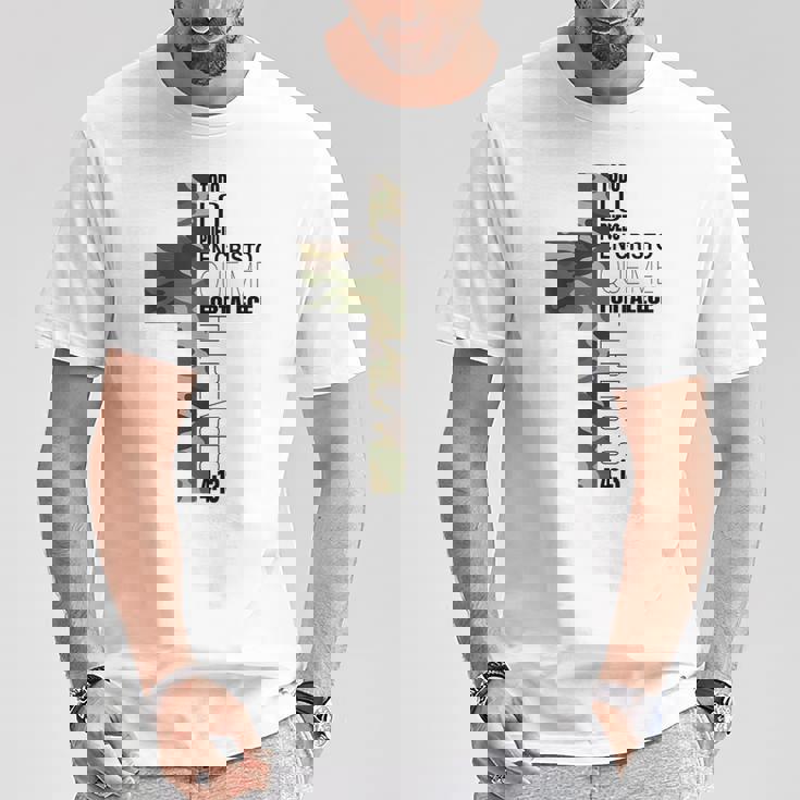 迷彩 スペイン語 聖書 一節 クリスティアーノerso Tシャツ 面白い贈り物