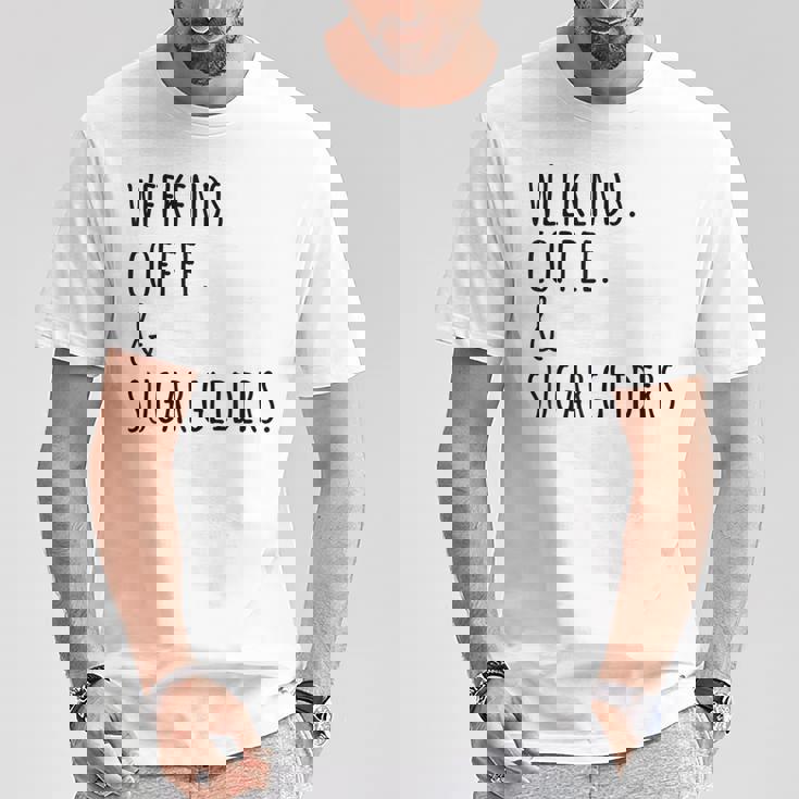 週末コーヒーフクロモモンガペット Tシャツ 面白い贈り物