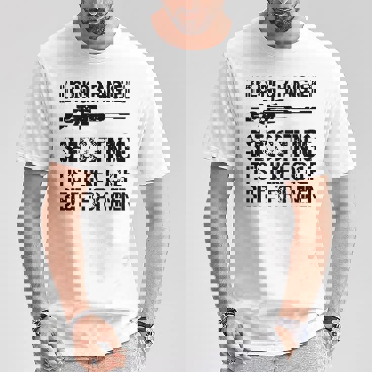 長距離射撃 It's Like Golf But For 背面 Tシャツ 面白い贈り物