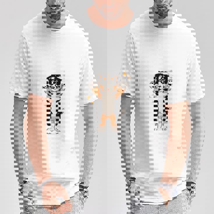 面白いtシャツ バーニーズ 犬 メンズ 犬好き グッズ かわいい おもしろ 面白い 服 ネタ 子供用 長袖tシャツ Tシャツ 面白い贈り物