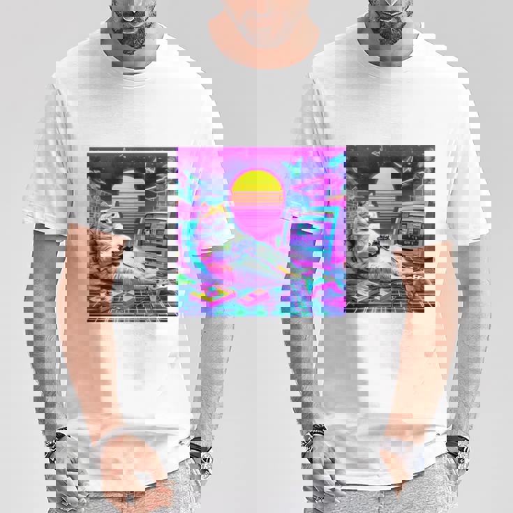 面白いtシャツ 猫 ゲーム ネコ ゲーマー メンズ 猫好き グッズ かわいい おもしろ 面白い 服 ネタ 長袖tシャツ Tシャツ 面白い贈り物