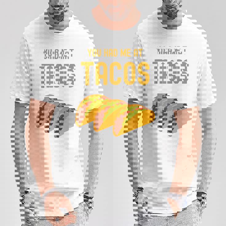 面白いタコス You Had Me At Tacos かわいい 愛らしいタコス フード Tシャツ 面白い贈り物