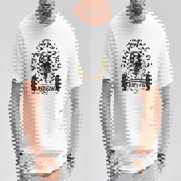 面白いチキンレッグバーベルワークアウトジム。 Tシャツ 面白い贈り物