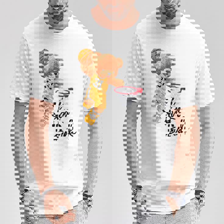 面白いテディベア スラムダンク テディベア バスケットボール Tシャツ 面白い贈り物