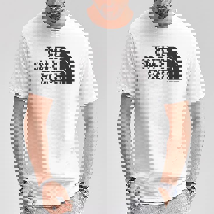 面白いパロディシャツ 夏のクールなデザインのための南の顔 Tシャツ 面白い贈り物